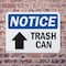 Signmission Trash Can (Up Arrow), 10 in W x Rectangle, Plastic OS-2PACK-NS-P-710-L-18725 - alternate 6